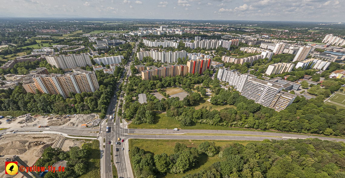 07.06.2023 - Annette-Kolb-Anger, Perlach Stift und Aufstockung in der Kafkastraße in Neuperlach